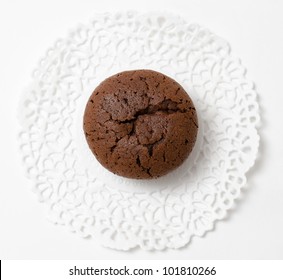 A Fresh Chocolate Muffin (cake), Top View