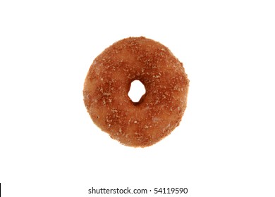 Fresh Cinnamon Donut Isolated On White