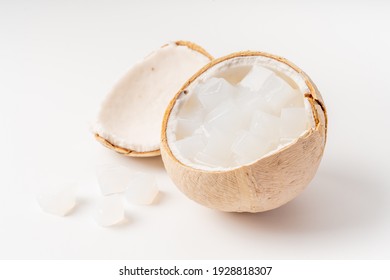 Fresh Coconut Nuts On Pure White Background