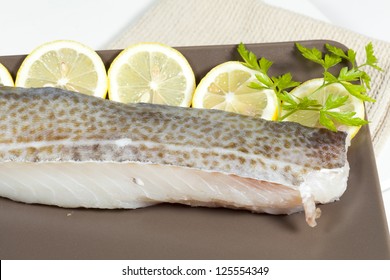 Fresh Cod Fillet With Fresh Lemon Slices