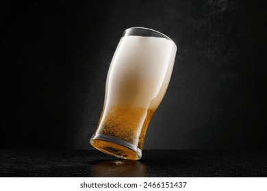 Fresh cold beer. Craft pilsner beer. Selective focus - Powered by Shutterstock