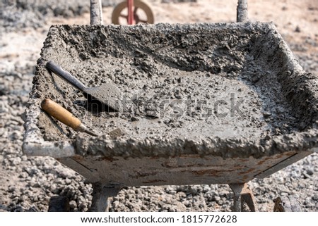 Fresh concrete for Concrete Slump Test checking workability and measurement.