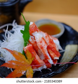 Fresh Crab Meat At Sushi Restaurant In Japan