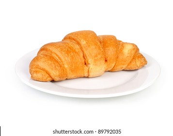  Fresh Croissant On Plate