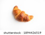 Fresh croissant on a white background