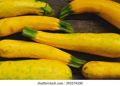 Fresh cropped yellow Zucchini