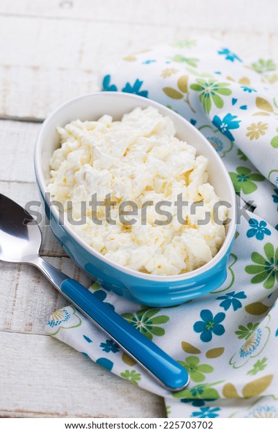 Fresh Dairy Product Cottage Cheese Rustic Stock Photo Edit Now