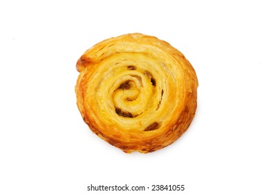 Fresh Danish Pastry Isolated On The White Background