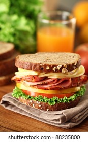 A Fresh Deli Sandwich With Tomatoes