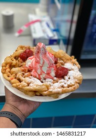 Fresh Delicious Strawberry Funnel Cake