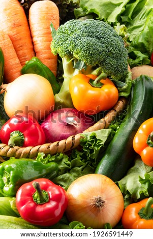 A lot of fresh and delicious vegetables