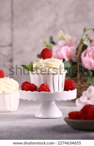 Similar – baked meringue with cream