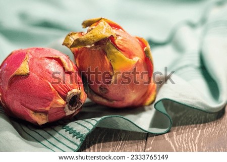 Fresh Dragon Fruit with Copy Space