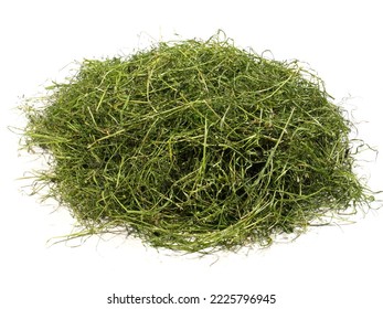 Fresh Dry Grass - Green Hay Heap isolated on white Background - Shutterstock ID 2225796945