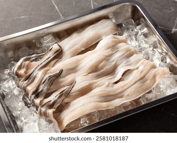 Fresh eel with bones and spines removed