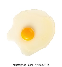 Fresh egg yolks isolated on a white background top view