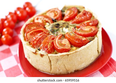 Fresh Eggplant And Tomato Pie