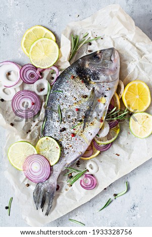 Similar – Rosa Dorado Fish in baking tin