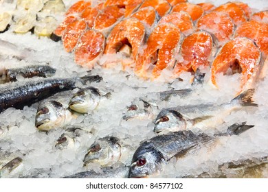 A fresh fish is in ice - Shutterstock ID 84577102