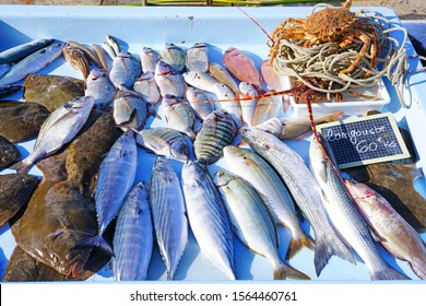 Fresh Fish For Making Bouillabaisse Soup For Sale At A Fish Market On The Vieux Port In Marseille, France