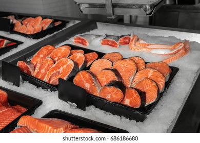 Fresh Fish In Supermarket