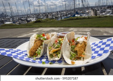 Fresh Fish Tacos On The Beach Boardwalk