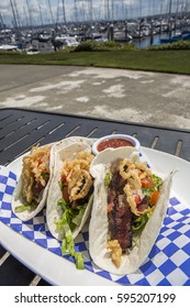 Fresh Fish Tacos On The Beach Boardwalk