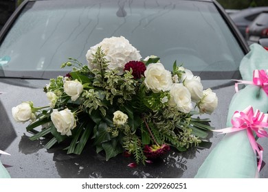 Fresh Flower Bridal Car Decoration 