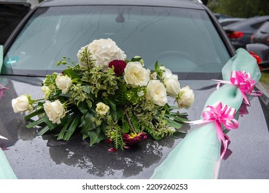 Fresh Flower Bridal Car Decoration 