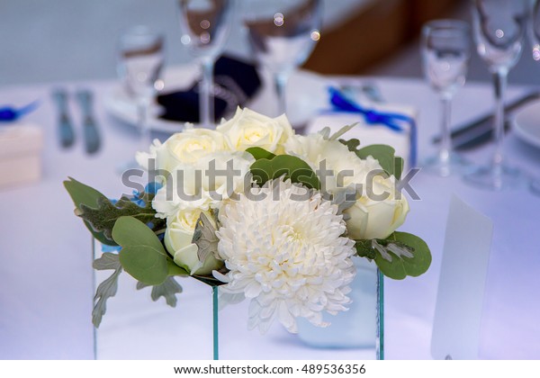 Fresh Flowers Arrangement Mirror Box On Stock Image Download Now