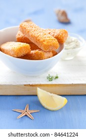 Fresh Frozen Fish Fingers With Lemon