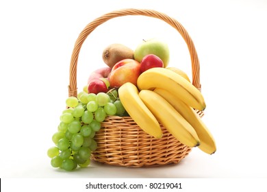 Fresh Fruit In The Basket