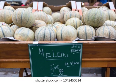 Fresh Fruit Selling In Paris At Rue Mouffetard Market