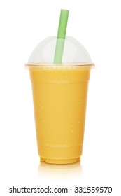 fresh fruit smoothie, shake isolated on white background 