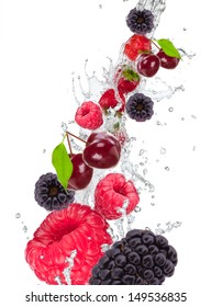 Fresh Fruit In Water Splash 