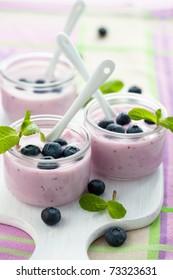 Fresh Fruit Yogurt With Blueberries