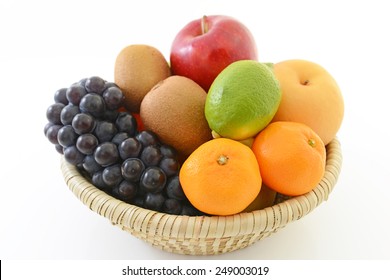 Fresh Fruits In A Basket