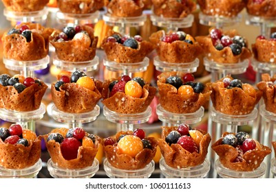 Fresh Fruits With Brandy Snap Cup