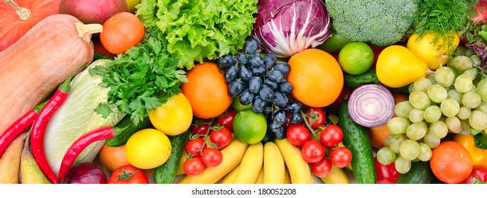 Fresh Fruits And Vegetables Background