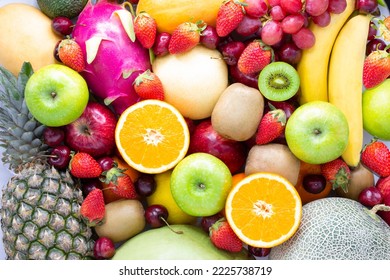 Fresh fruits.Assorted fruits colorful,clean eating,Fruit background,fruit for good health. - Powered by Shutterstock