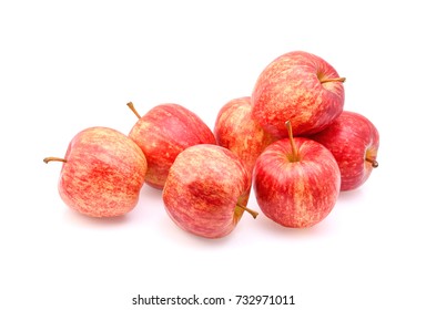 Fresh Gala Apples On White Background