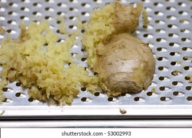 Fresh Ginger On A Grater