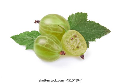 fresh gooseberry in close-up