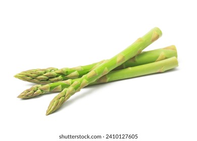 fresh green asparagus on a white background - Powered by Shutterstock