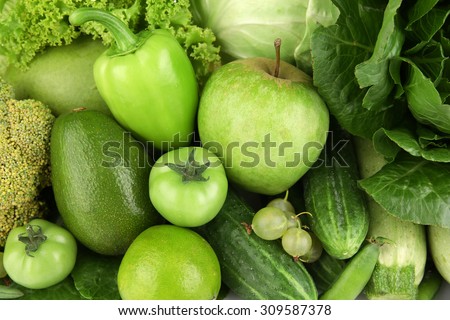 Fresh green food, closeup