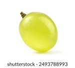 Fresh green grape isolated on white background. Clipping path.