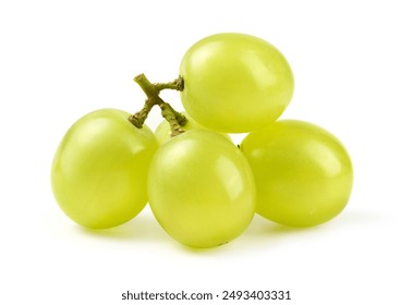 Fresh green grape isolated on white background. Clipping path. - Powered by Shutterstock