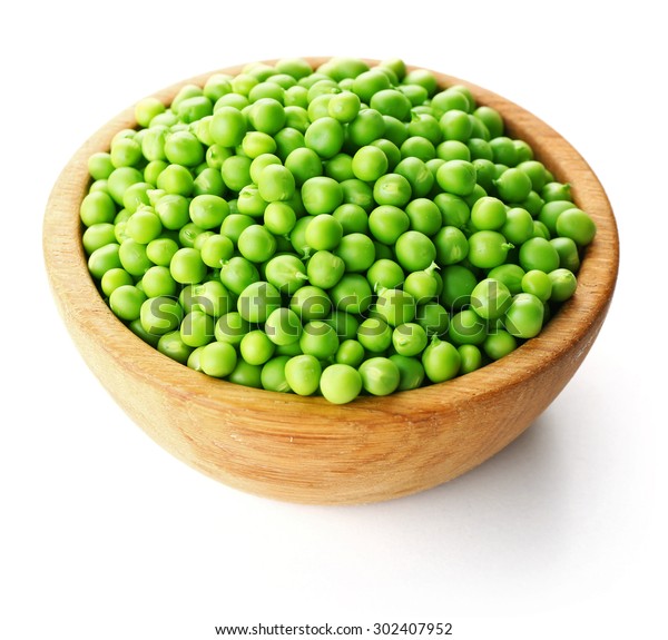 Fresh Green Peas Bowl Isolated On Stock Photo Edit Now 302407952