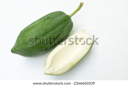 Fresh green raw vegetablesunripe green papaya, papaya with slice and half isolated on white backdrop.Vegan healthy food.
vegetable for healthy nutrition