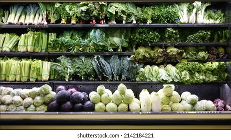 fresh green vegetable on shelf in grocery store for sale - Powered by Shutterstock